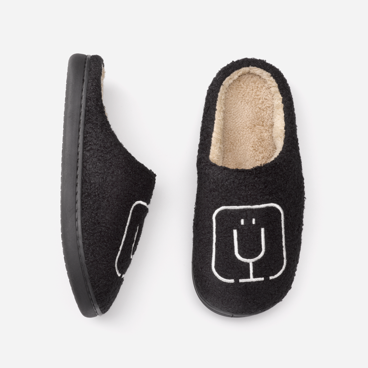 brumate-fuzzy-slippers-black-t9 apparel-slippers-above.png